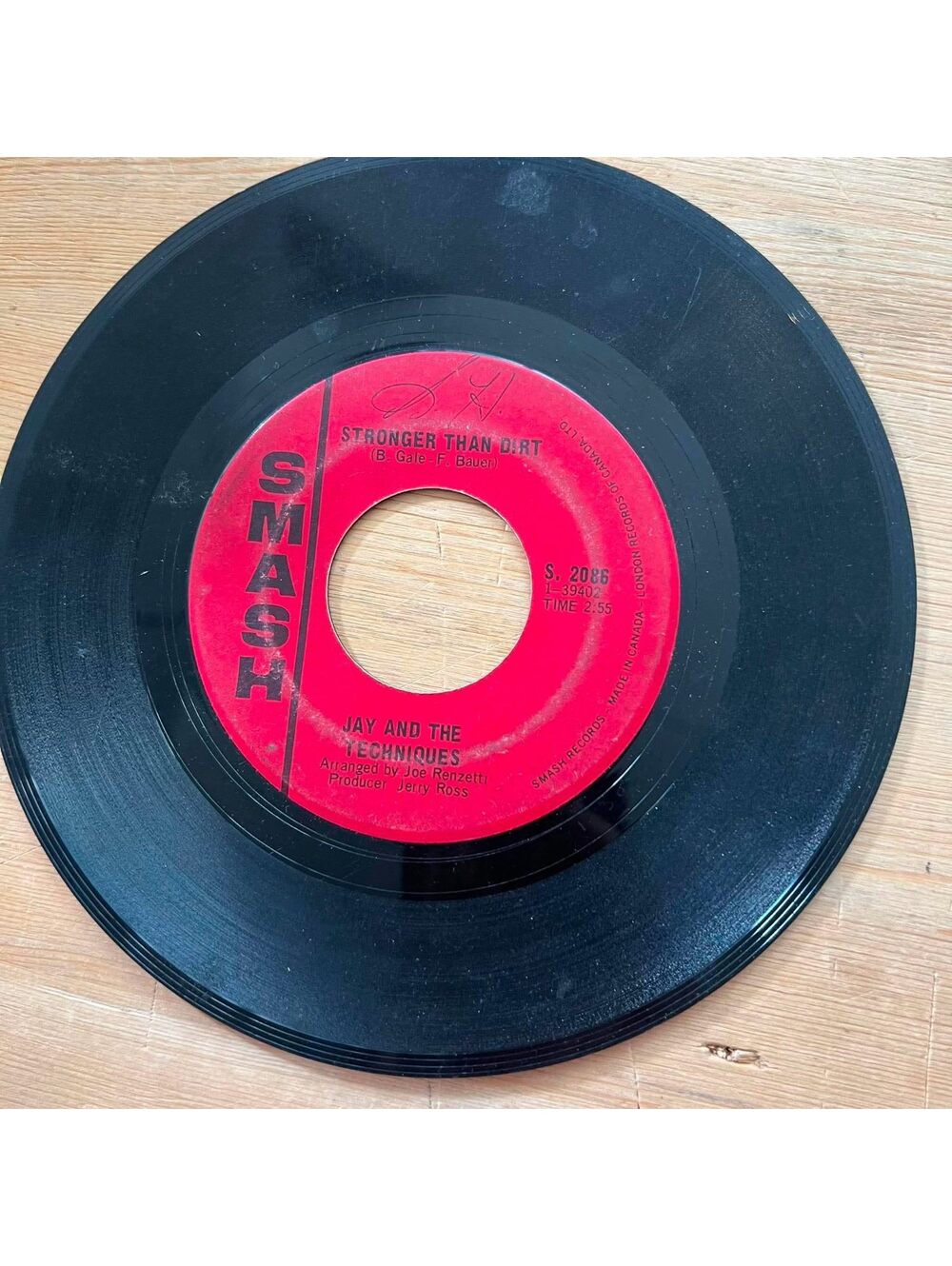 Jay and The Techniques - Stronger than Dirt 45rpm VG+ R08
